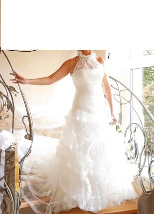 Весільна сукня pronovias - la sposa, айворі, ріст 172-180 см3 фото