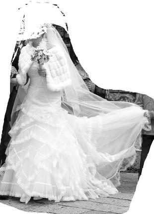 Весільна сукня pronovias - la sposa, айворі, ріст 172-180 см6 фото