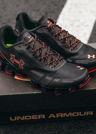 Under armour scorpio black\orange 🆕 чоловічі кросівки андер армор 🆕 чорні/червоні4 фото