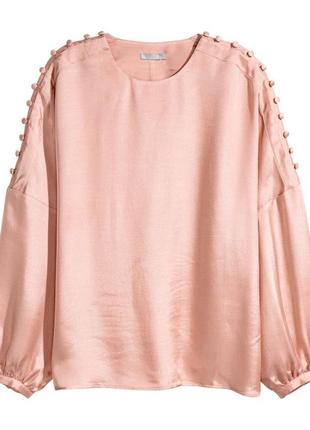 Свободная блузка сатиновая, нарядная блузка розового цвета, блуза в средневековом стиле5 фото