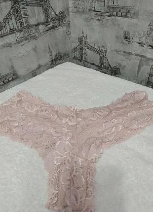 Рожеві мереживні трусики