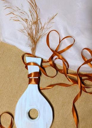 Ваза з дерева для сухостою (плоска, оригінальна)