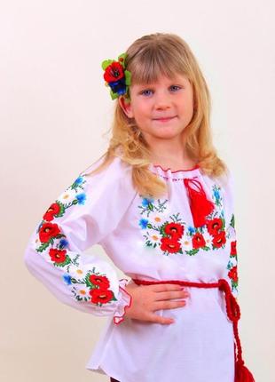 Блуза вишита, вишиванка підліткова, розміри 98-1701 фото
