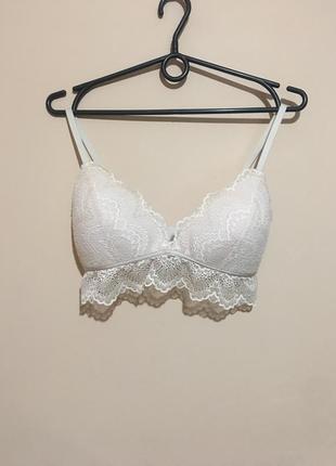 Бюстгальтер h&m no wired triangle lace bra 75c 34c2 фото