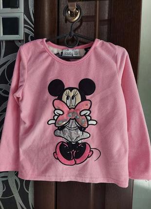 Флисовая кофта для дома с минни minnie mouse от disney 4-6 лет1 фото