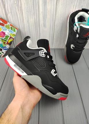 Кроссовки зимние nike air jordan 4 retro bred winter6 фото