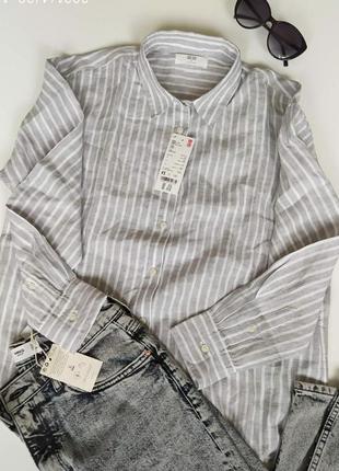 Рубашки из льна премиум класса uniqlo