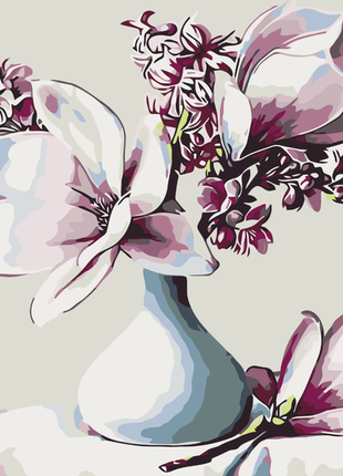 Картина по номерам букет магнолий rbs303