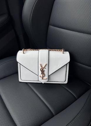 Сумочка yves saint laurent white/gold