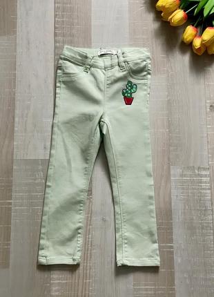 Джинси штани джегінси м'ятний колір