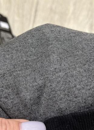 Серые спортивные штаны на манжете с вставками трикотаж качественные спортивные на резинке весна лето осень7 фото