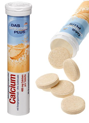 Шипучі таблетки-вітаміни mivolis calcium, 20 шт1 фото