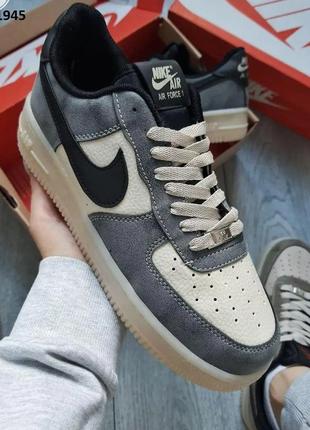 Кроссовки nike air force бело-серые