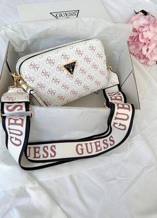 Сумочка guess white & pink
