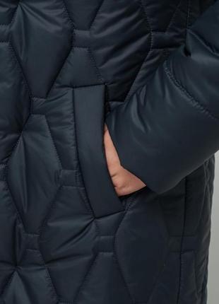 Якісне зимове стьобане пальто на силіконі7 фото
