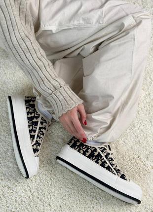 Шикарные женские кеды на платформе бренд platform premium синие с бежевым4 фото