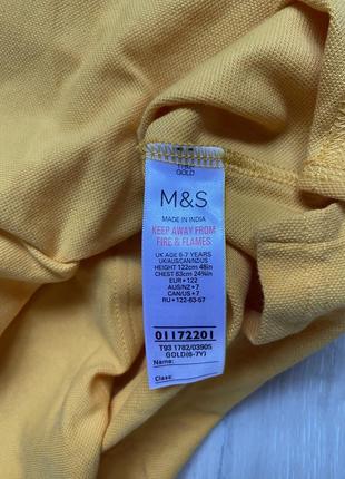 🦋футболка поло жовта marks&spencer 6,7 років2 фото