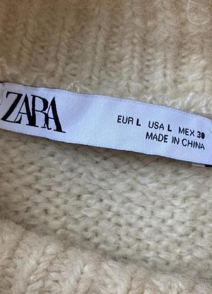 🤎мягкий стильный свитерик в красивом кремовом цвете от zara в составе 5% альпака🦙4% шерсть2 фото