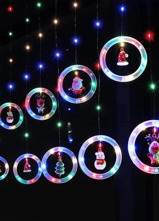 Різдвяні віконні світильники bloomwin 3 м x 0,65 м світлодіодний гірляндний rgb гірлянда2 фото