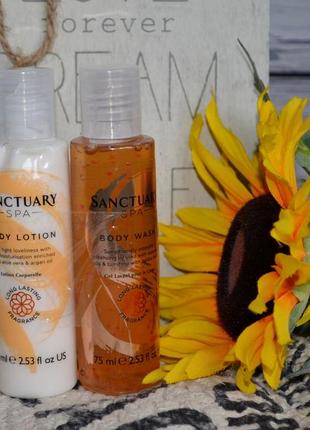 Фірмовий набір для тіла sanctuary spa body wash shower gel body lotion3 фото