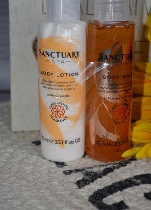 Фірмовий набір для тіла sanctuary spa body wash shower gel body lotion5 фото