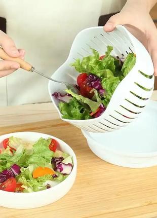 Миска для салата овощерезка для приготовления салата salad cutter bowl 3 в 1 лучший товар