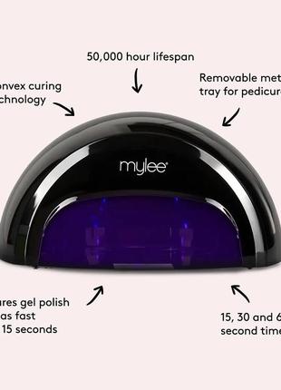 Mylee pro salon series уф-светодиодная лампа для ногтей (черная)3 фото