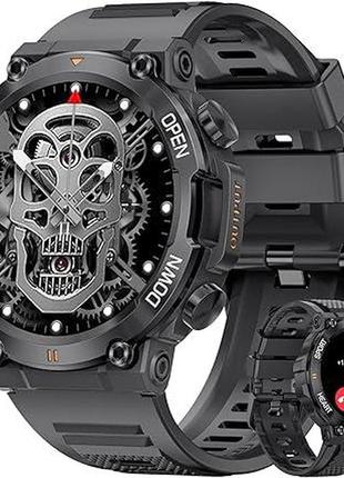 Умные часы lige k56pro для мужчин с вызовом по bluetooth, , водонепроницаемость черный