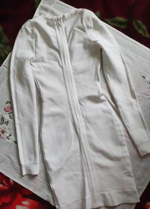 Бандажна біла сукня плаття платье з вырезом2 фото