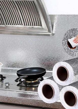 Фольга самоклеюча на кухню 0,4 м* 5 м срібло кращий товар