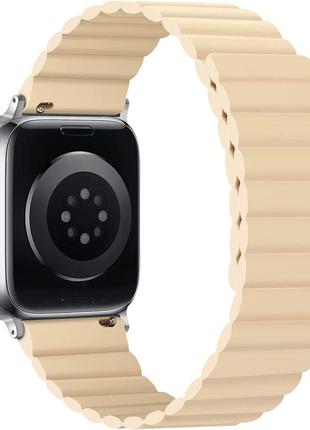 Силіконовий магнітний ремінець tasikar для apple watch 45 мм, 44 мм, 42 мм, серія 8, 7, 6, 5, 4, 3, 2, 1 se1 фото