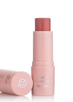 Bg632 рум'яна bogenia angelic creamy blush stick, 001 rosy posy