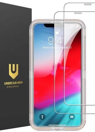 Unbreak защитная пленка для экрана iphone x/xs/11 pro, двойное небьющееся закаленное стекло