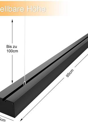 Світлодіодний підвісний світильник, чорний, офісний підвісний світильник, світлодіодний підвісний світильник,3 фото