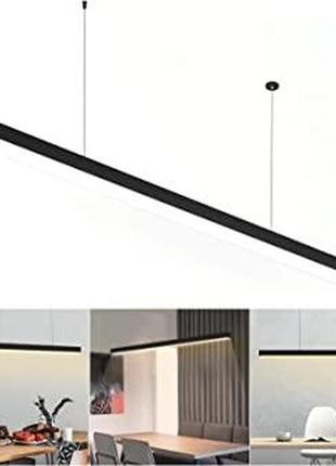 Светодиодный подвесной светильник, черный, офисный подвесной светильник, светодиодный подвесной светильник,1 фото