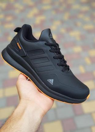 Мужские кроссовки adidas glide boost черные с оранжевой скидкой sale &lt;unk&gt; smb