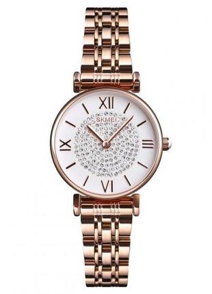 Жіночий наручний годинник boifint рожеве золото