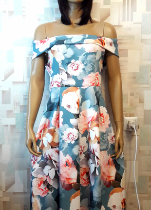 Шикарное платье миди в цветочный принт от tu woman1 фото