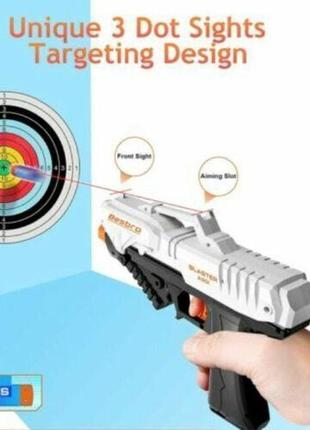 Игрушечный пистолет besbro toy blaster dart gun с пенными дротиками - серый - совершенно новый!!4 фото