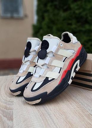 Чоловічі кросівки adidas niteball бежеві з чорним знижка sale | smb