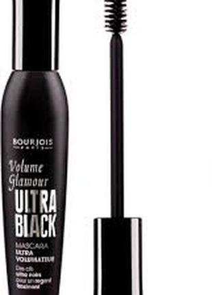 Туш для вій bourjois volume glam ultra black ультра-чорна2 фото