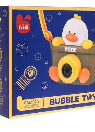 Детская игрушка камера пускающая мыльные пузыри со звуком duck bubble7 фото