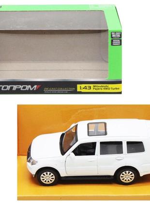 Машина автопром "mitsubishi pajero" белый
