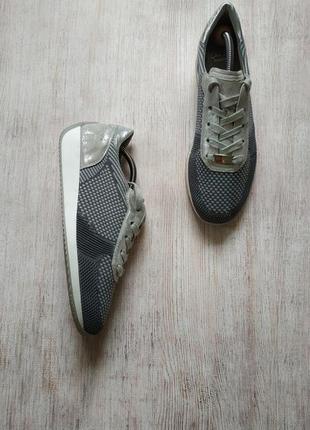 Ara, спортивные туфли, кроссовки, замшевые, текстильные, серебристые1 фото