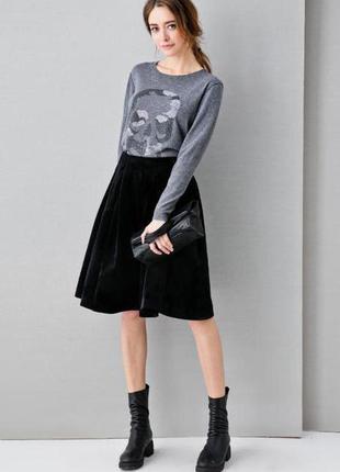 Юбка бархат из вискозы и шелка