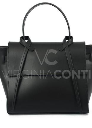 Женская кожаная черная сумка virginia conti 015131 фото