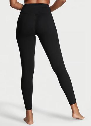 Котоновые леггинсы victoria's secret cotton high-rise leggings р.s чёрные2 фото