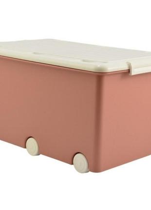 Ящик для іграшок tega baby рожевий pw-001-123