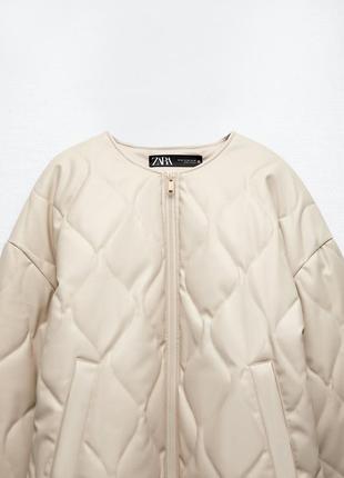 Стеганая демисезонная куртка zara, коллекция 2022 года, размер m, l(xl)6 фото