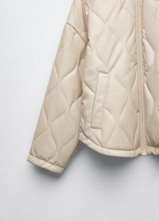 Стеганая демисезонная куртка zara, коллекция 2022 года, размер m, l(xl)7 фото